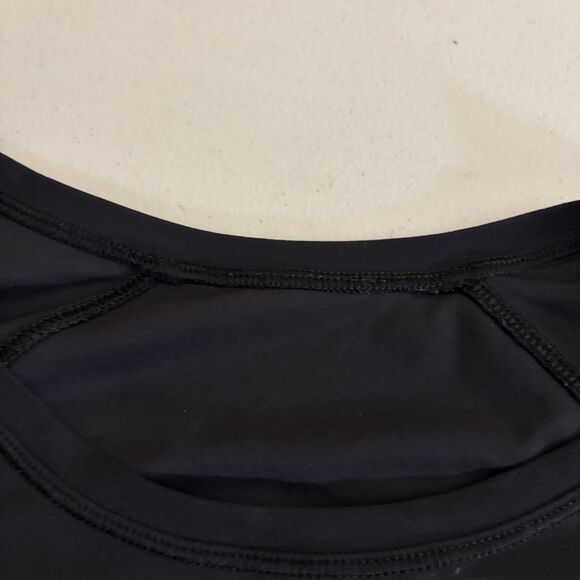 Lululemon T-Shirt Women's Small Black Mesh Long Sleeve Ruffle Athletic Tee Shirt - Picture 9 of 10